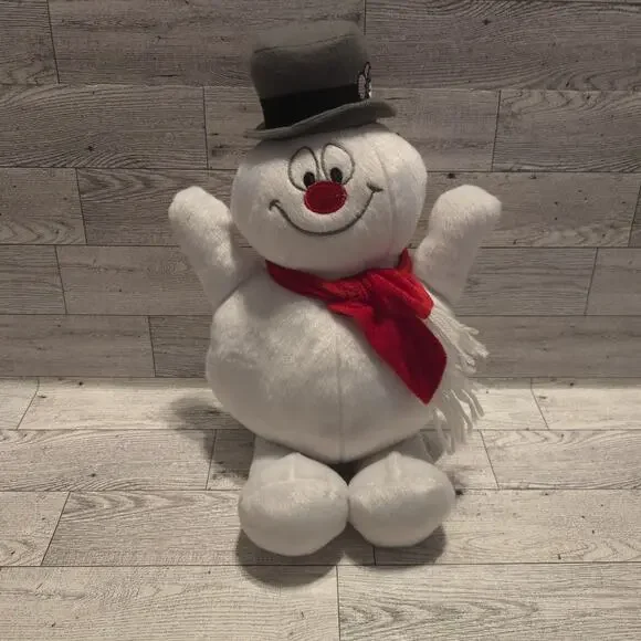 Frosty The Snowman Plush Toy 14 inches Magic Hat Red Scarf Christmas 2016 Mint - Picture 1 of 11